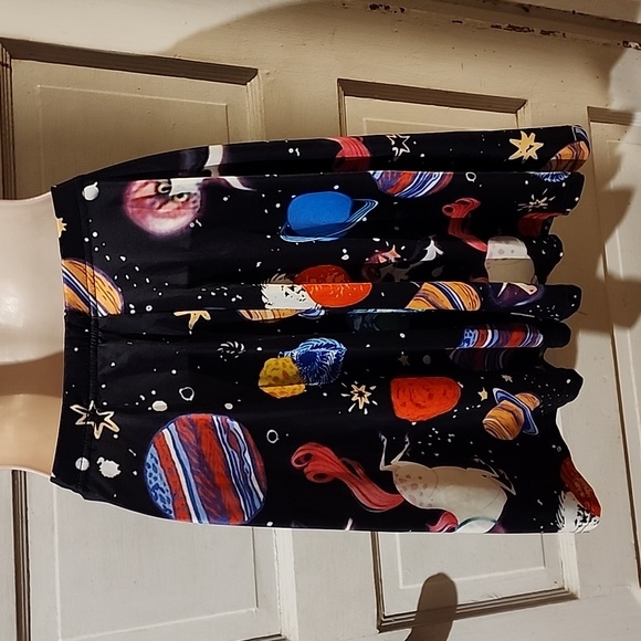 Fancyqube Space Cat Unicorn Mini Skirt Large - Picture 2 of 2